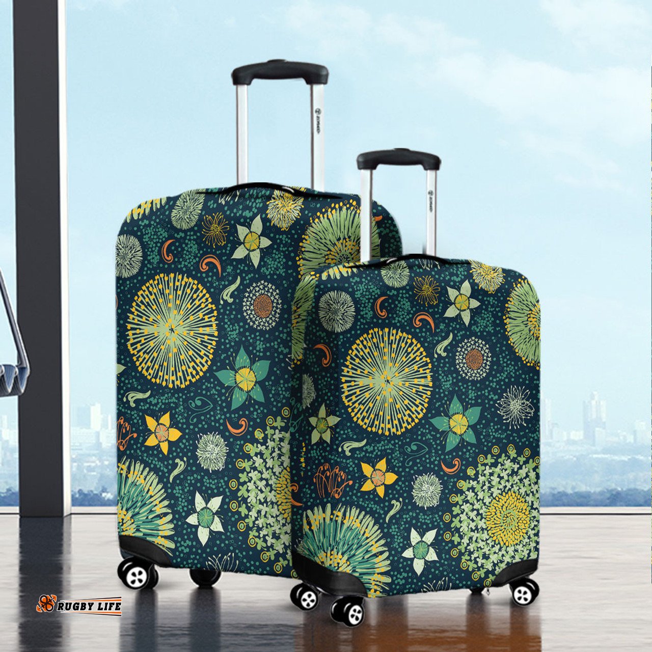 Amazing Aussie Australia Australian Colorful Flowers Background Luggage Cover