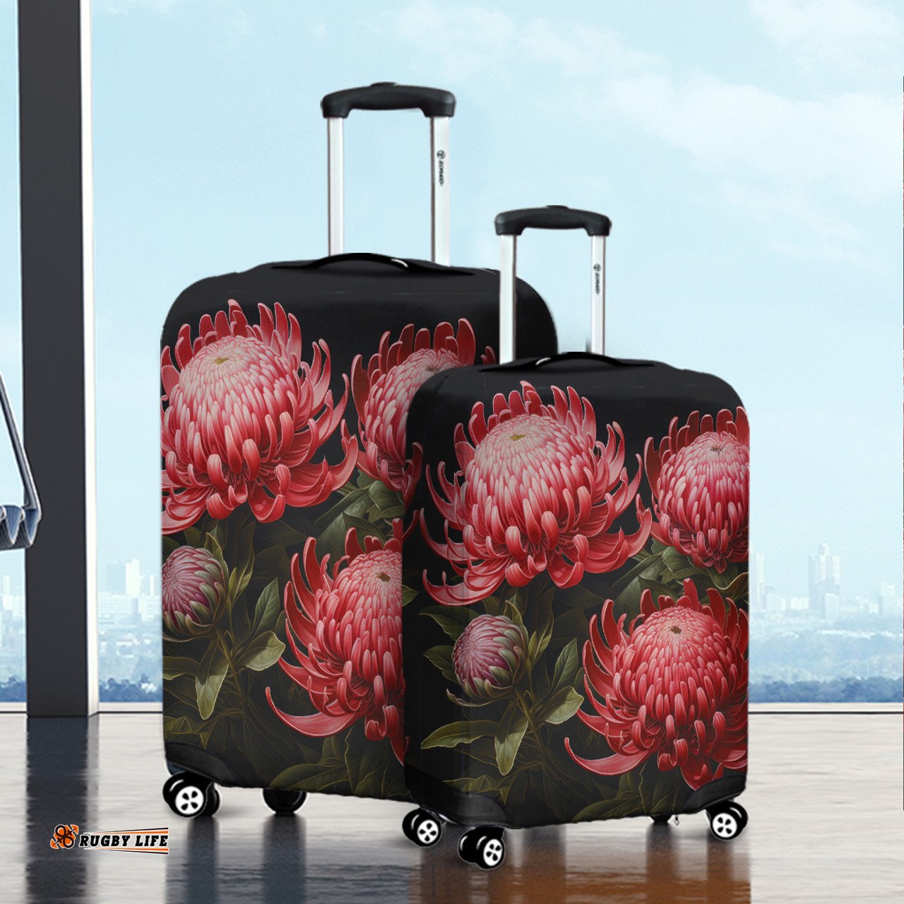 Amazing Aussie Australia Waratah Red Waratah Flowers Fine Art Ver1 Luggage Cover