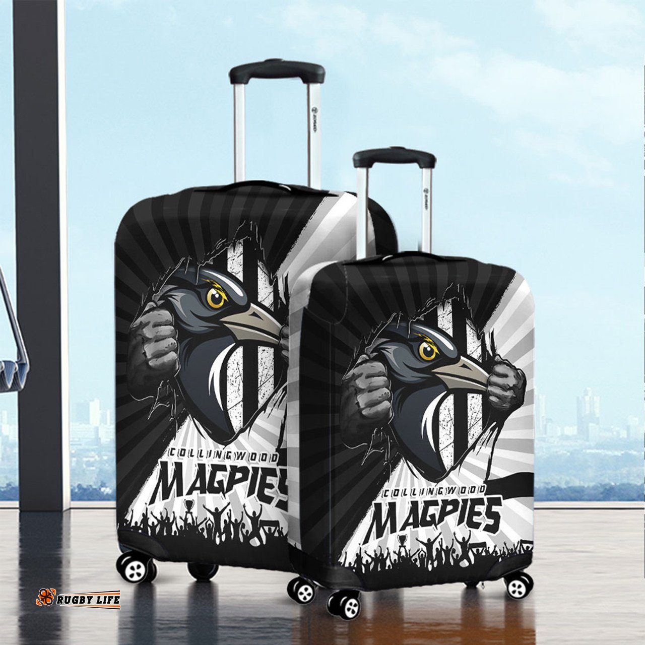 Amazing Aussie Collingwood Breaking Through Fan Design Luggage Cover