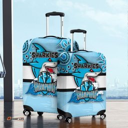 Amazing Aussie Cronulla Sutherland Sharks Talent Win Games But Teamwork And Intelligence Win Championships With Aboriginal Style Luggage Cover