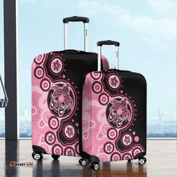 Amazing Aussie Australia Indigenous Turtle Aboriginal Dot Art Pink Luggage Cover