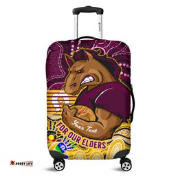 Amazing Aussie Brisbane Broncos Naidoc Week Custom Brisbane Broncos For Our Elders Aboriginal Inspired Luggage Cover
