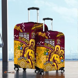 Amazing Aussie Brisbane Broncos Naidoc Week Custom Bronx For Our Elders Aboriginal Inspired Luggage Cover