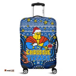 Amazing Aussie Gold Coast Titans Christmas Custom Christmas Knit Patterns Vintage Jersey Ugly Luggage Cover