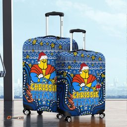 Amazing Aussie Gold Coast Titans Christmas Custom Christmas Knit Patterns Vintage Jersey Ugly Luggage Cover