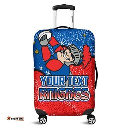 Amazing Aussie Newcastle Knights Custom Team With Dot And Star Patterns For Tough Fan Luggage Cover