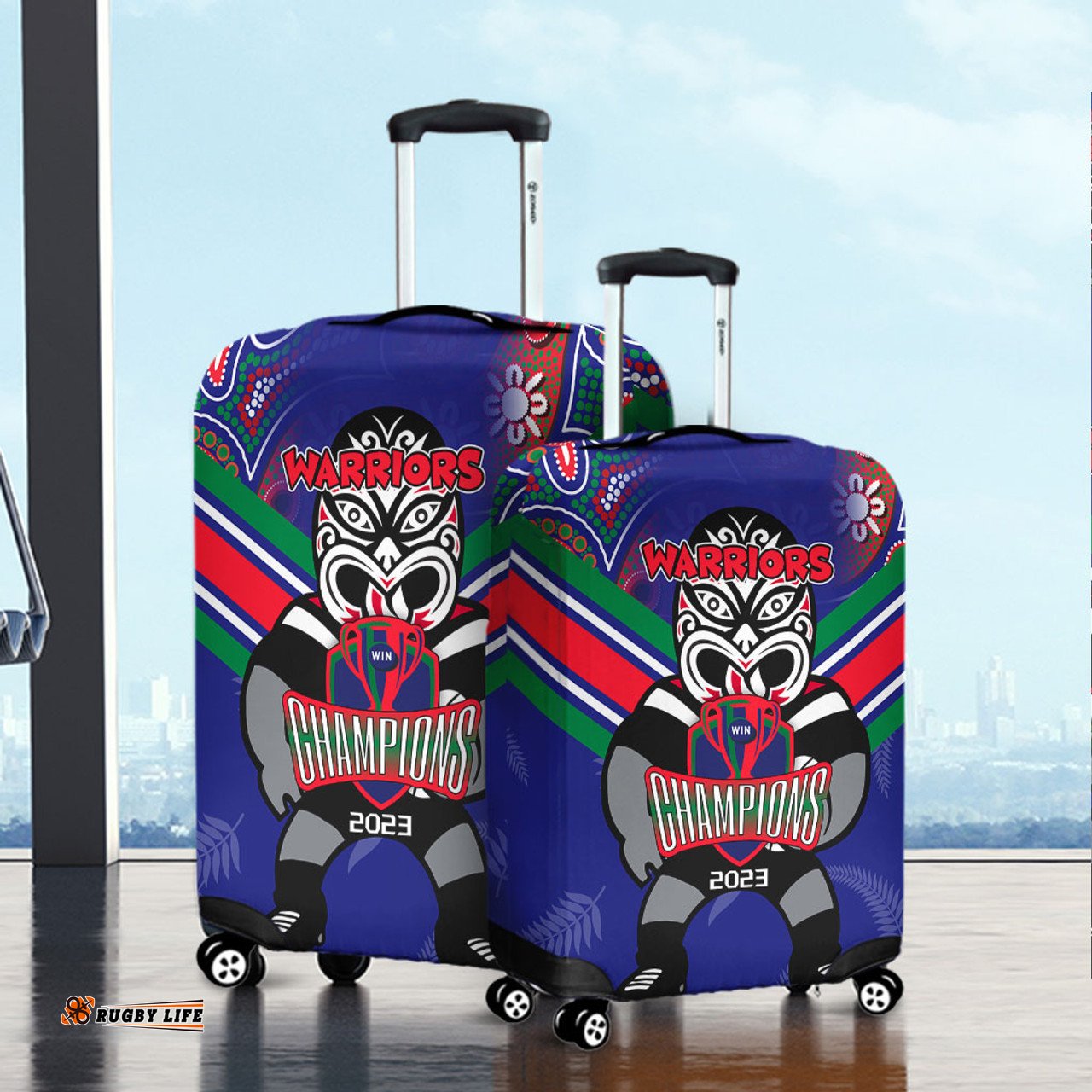 Amazing Aussie New Zealand Warriors Talent Win Games But Teamwork And Intelligence Win Championships With Aboriginal Style Luggage Cover