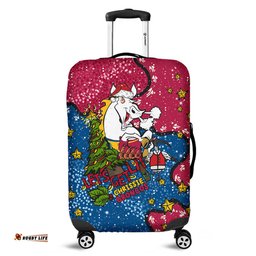 Amazing Aussie Brisbane Broncos Christmas Custom Let's Get Lit Chrisse Pressie Luggage Cover