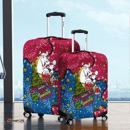 Amazing Aussie Brisbane Broncos Christmas Custom Let's Get Lit Chrisse Pressie Luggage Cover