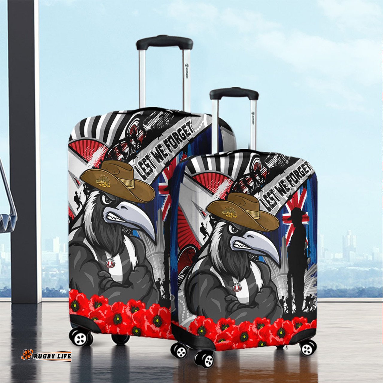 Amazing Aussie Collingwood Anzac Day Honor United In Spirit Luggage Cover