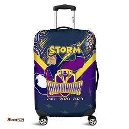 Amazing Aussie Melbourne Storm Talent Win Games But Teamwork And Intelligence Win Championships With Aboriginal Style Luggage Cover