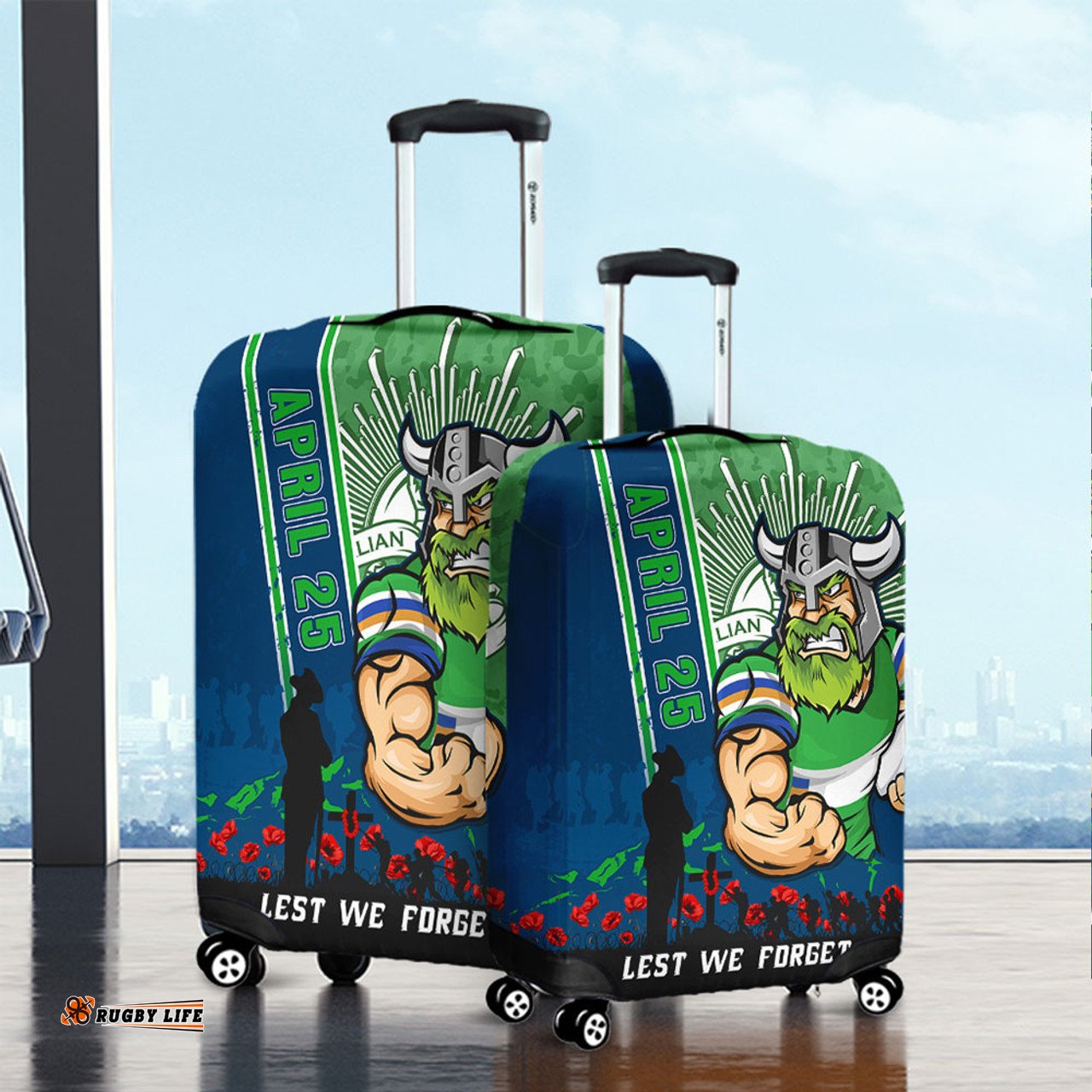 Amazing Aussie Canberra Raiders Anzac Day Lest We Forget Strong Fighting Spirit Luggage Cover