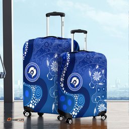 Amazing Aussie Australia Turtles Aboriginal Indigenous Dot Turtles In The Ocean (Blue) Luggage Cover