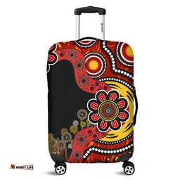 Amazing Aussie Australia Aboriginal Indigenous Dot Painting Luggage Cover