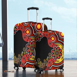 Amazing Aussie Australia Aboriginal Indigenous Dot Painting Luggage Cover