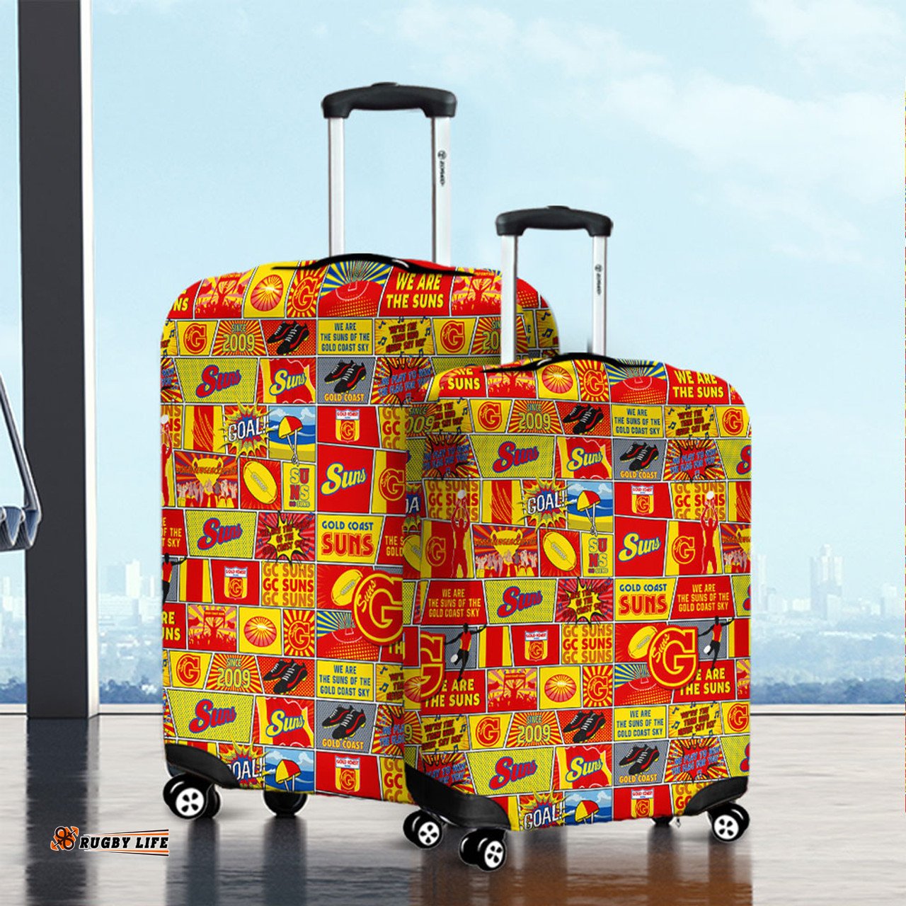 Amazing Aussie Gold Coast SUNS Legacy Of The Pride Comic Style Luggage Cover