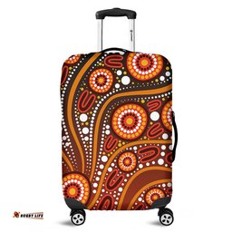 Amazing Aussie Australia Artistic Illustration Of Aboriginal Dot Painting Luggage Cover