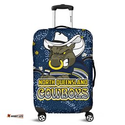 Amazing Aussie North Queensland Cowboys Custom Team With Dot And Star Patterns For Tough Fan Luggage Cover