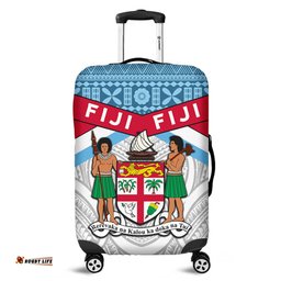 Amazing Aussie Australia South Sea Islanders Fiji In Fijian Tapa Pattern Coat Of Arms Symbol Luggage Cover