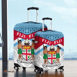 Amazing Aussie Australia South Sea Islanders Fiji In Fijian Tapa Pattern Coat Of Arms Symbol Luggage Cover