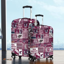 Amazing Aussie Manly Warringah Sea Eagles Team Of Us Die Hard Fan Supporters Comic Style Luggage Cover