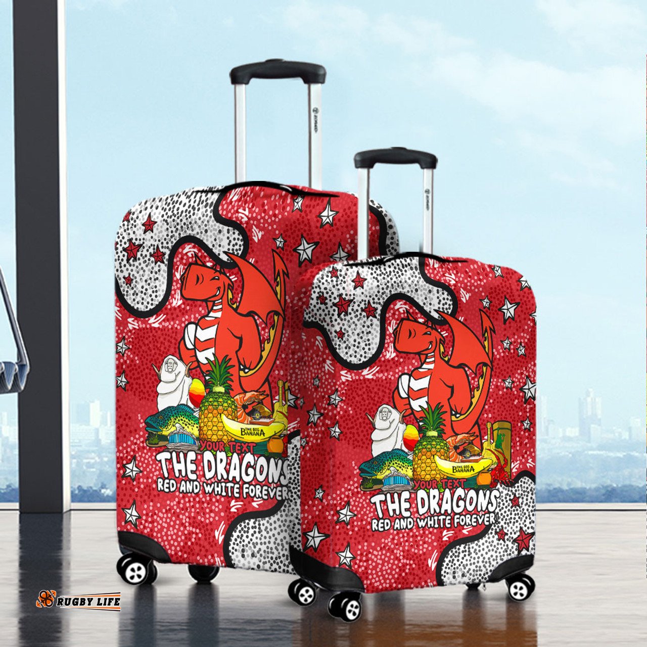 Amazing Aussie St. George Illawarra Dragons Custom Australian Big Things Luggage Cover