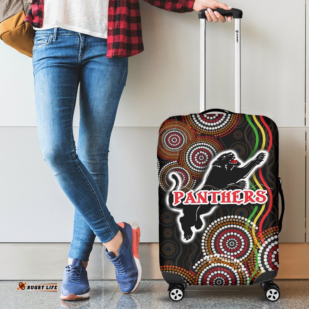 Panthers Black Luggage Covers Indigenous Penrith Version