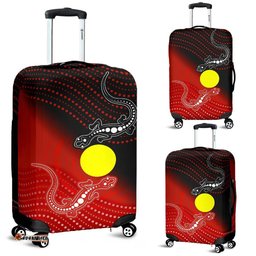 Aboriginal Luggage Covers Two Indigenous Lizard