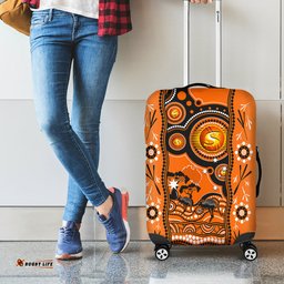 Perth Scorchers Cricket Luggage Cover Happy Australia Day Aboriginal Art