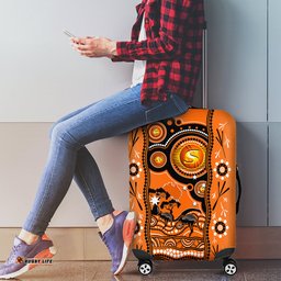 Perth Scorchers Cricket Luggage Cover Happy Australia Day Aboriginal Art