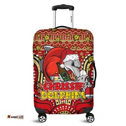 Amazing Aussie Redcliffe Dolphins Christmas Custom Christmas Knit Patterns Vintage Jersey Ugly Luggage Cover