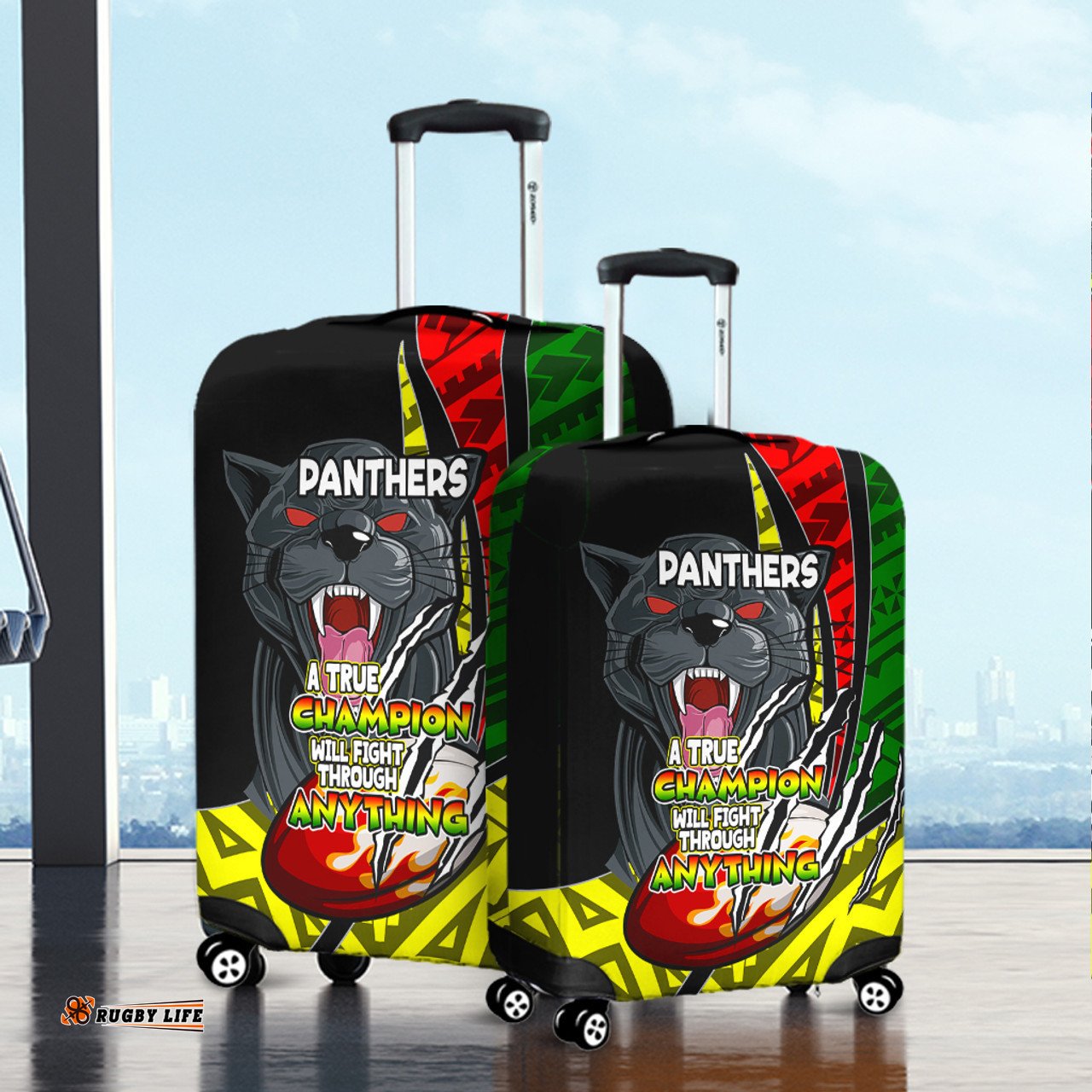 Amazing Aussie Penrith Panthers A True Champion Will Fight Through Anything With Polynesian Patterns Luggage Cover
