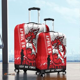 Amazing Aussie St. George Illawarra Dragons Anzac Day Lest We Forget Strong Fighting Spirit Luggage Cover