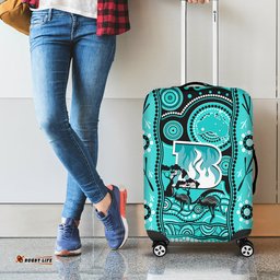Brisbane Heat Cricket Luggage Cover Happy Australia Day Aboriginal Art