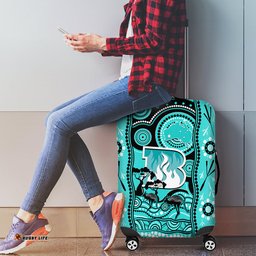 Brisbane Heat Cricket Luggage Cover Happy Australia Day Aboriginal Art