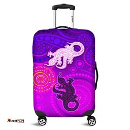 Aboriginal Art Lizards Luggage Cover Indigenous Unique Vibes