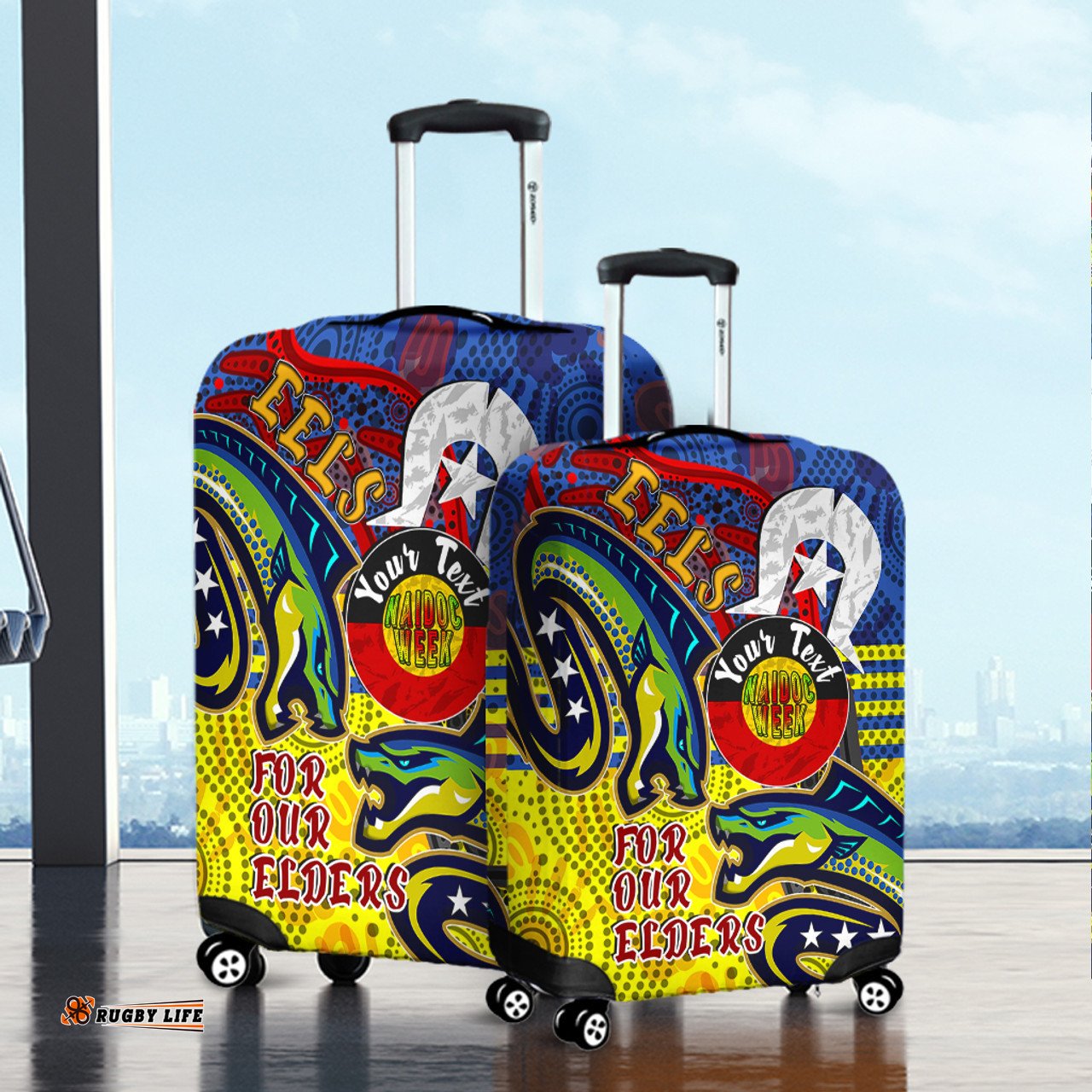 Amazing Aussie Parramatta Eels Naidoc Week Custom Parramatta Eels Naidoc Week For Our Elders With Dot Art Luggage Cover