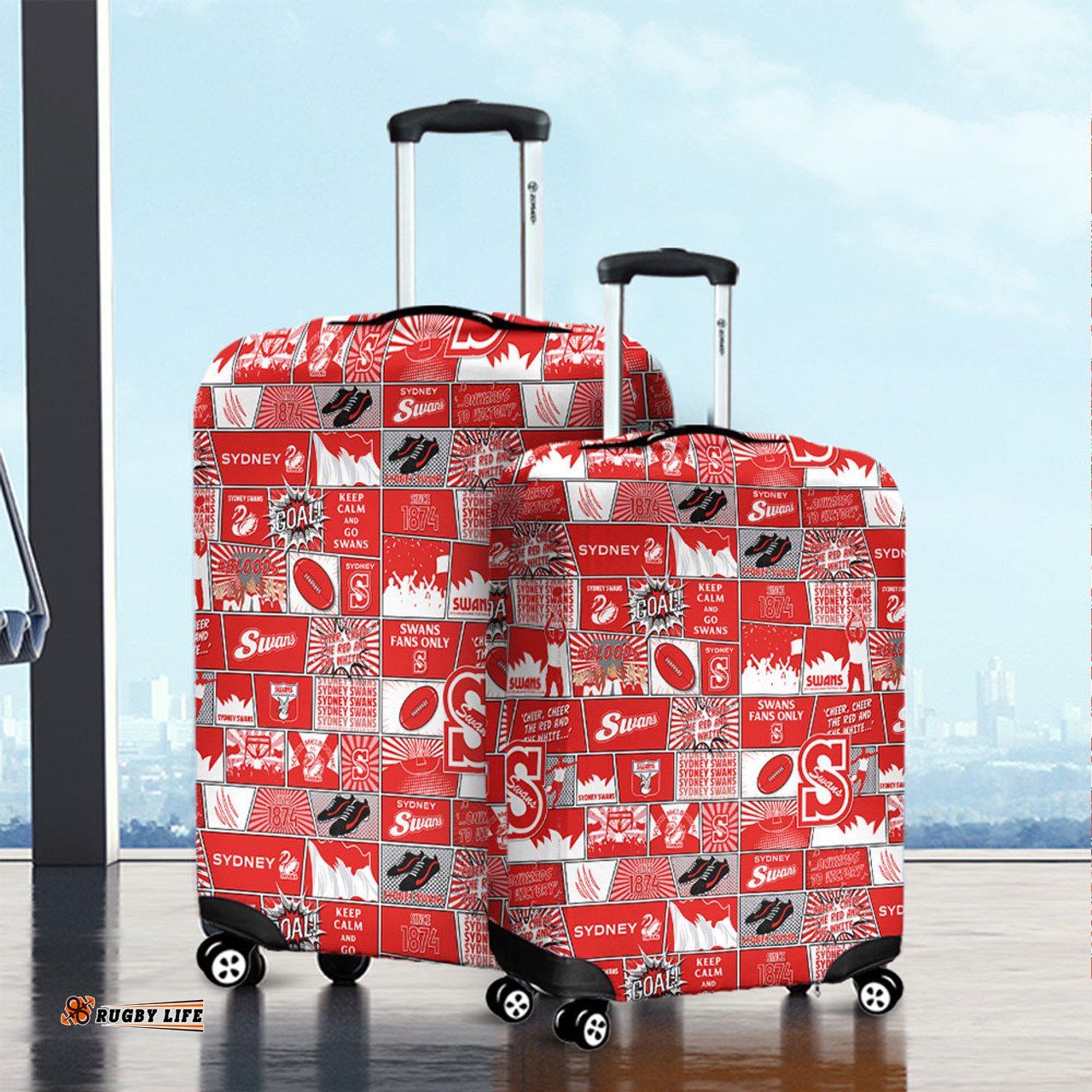 Amazing Aussie Sydney Swans Legacy Of The Pride Comic Style Luggage Cover