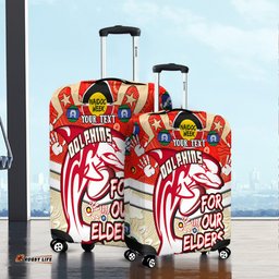 Amazing Aussie Redcliffe Dolphins Naidoc Week Custom Redcliffe Dolphins Naidoc Week For Our Elders Dot Art Style With Turtle Luggage Cover