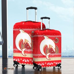 Amazing Aussie Redcliffe Dolphins Australia Ugly Xmas With Aboriginal Patterns For Die Hard Fans Luggage Cover