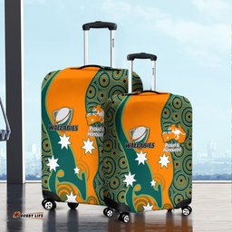 Amazing Aussie Australia Wallabies Custom Custom Proud And Honoured Indigenous Aboriginal Inspired Gold Jersey Luggage Cover
