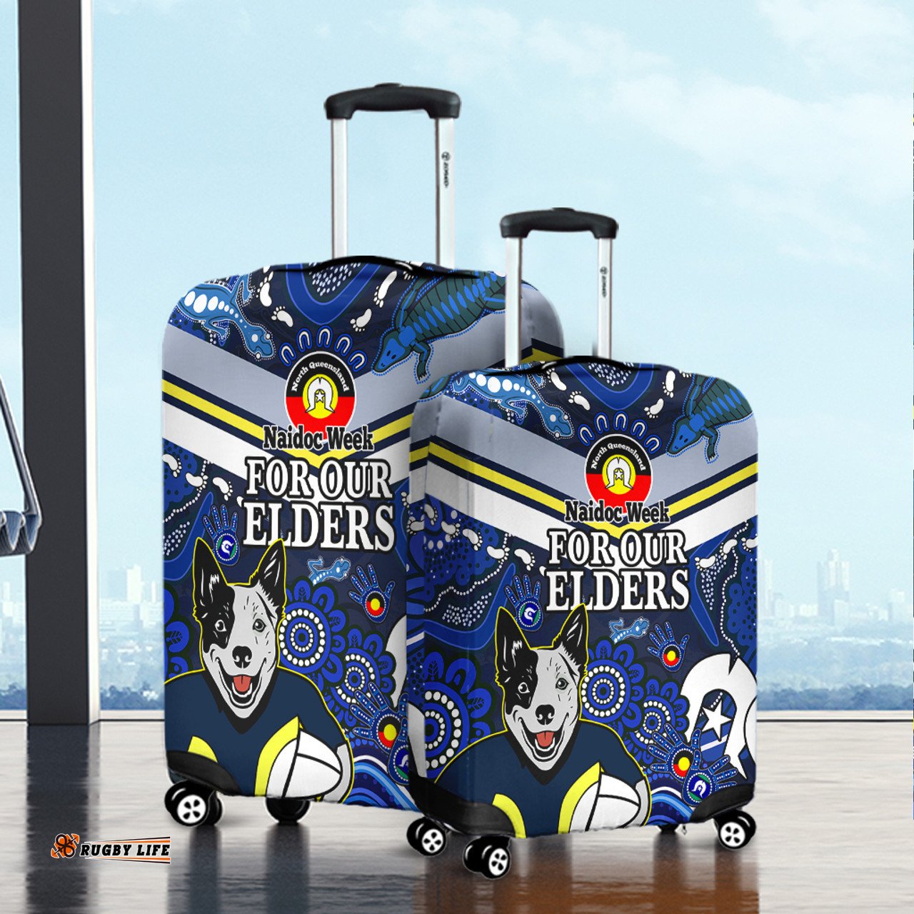 Amazing Aussie North Queensland Cowboys Naidoc Custom For Our Elders Home Jersey Luggage Cover