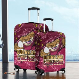 Amazing Aussie Queensland Cane Toads Custom Team With Dot And Star Patterns For Tough Fan Luggage Cover