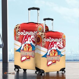 Amazing Aussie Redcliffe Dolphins Talent Win Games But Teamwork And Intelligence Win Championships With Aboriginal Style Luggage Cover