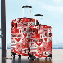 Amazing Aussie St. George Illawarra Dragons Team Of Us Die Hard Fan Supporters Comic Style Luggage Cover
