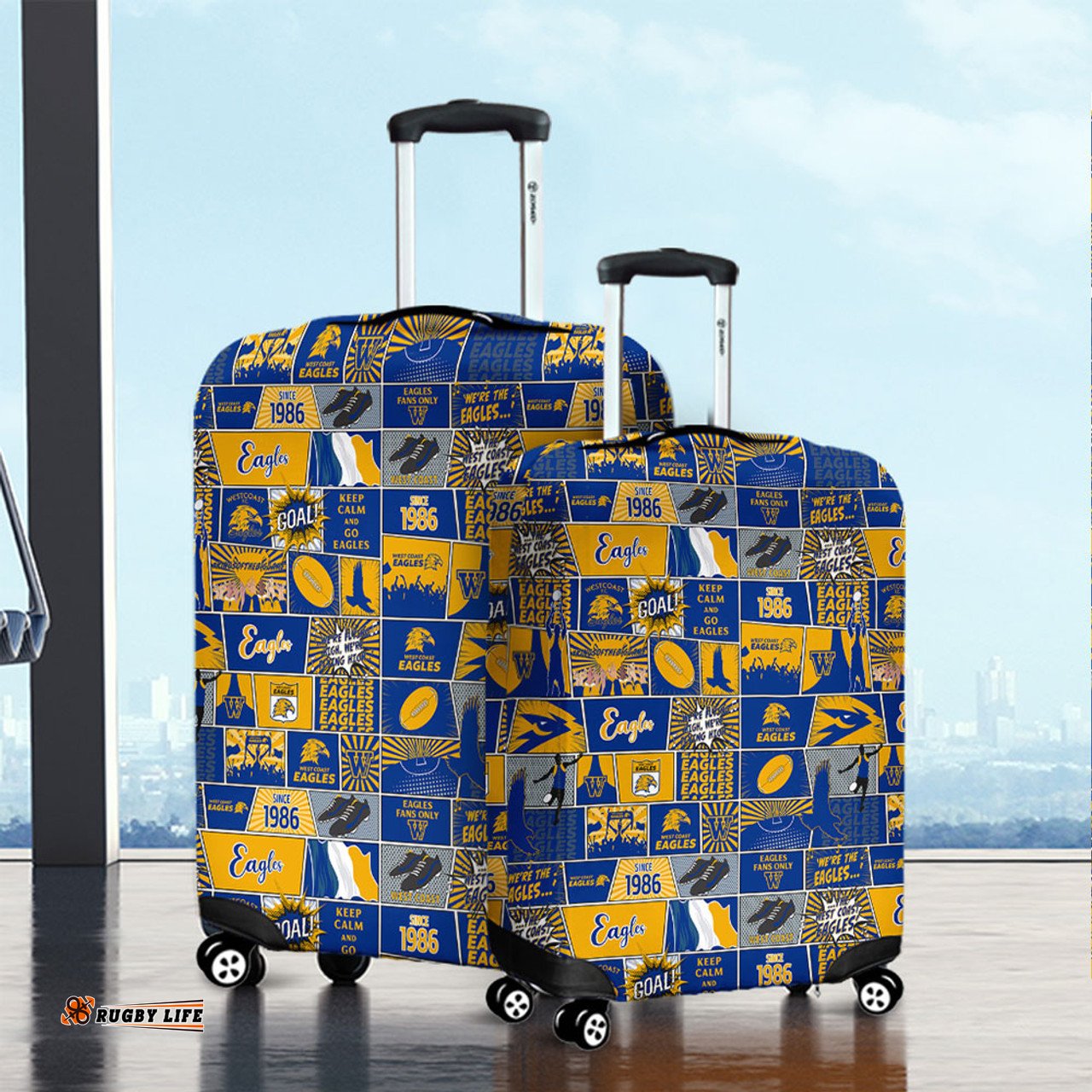Amazing Aussie West Coast Eagles Legacy Of The Pride Comic Style Luggage Cover