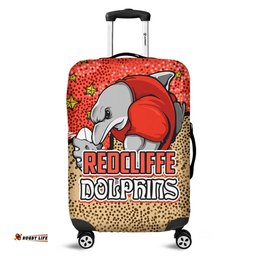 Amazing Aussie Redcliffe Dolphins Custom Team With Dot And Star Patterns For Tough Fan Luggage Cover