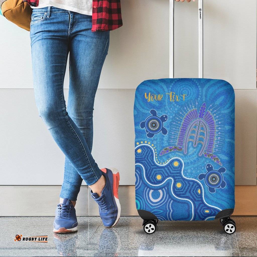 Torres Strait Personalised Luggage Covers Dhari And Turtle