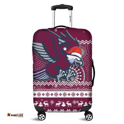 Amazing Aussie Manly Warringah Sea Eagles Australia Ugly Xmas With Aboriginal Patterns For Die Hard Fans Luggage Cover
