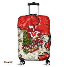 Amazing Aussie St. George Illawarra Dragons Christmas Custom Let's Get Lit Chrisse Pressie Luggage Cover